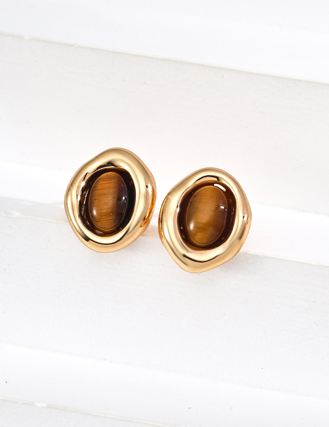 Aegis Tiger Eye Studs