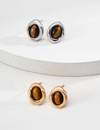 Aegis Tiger Eye Studs