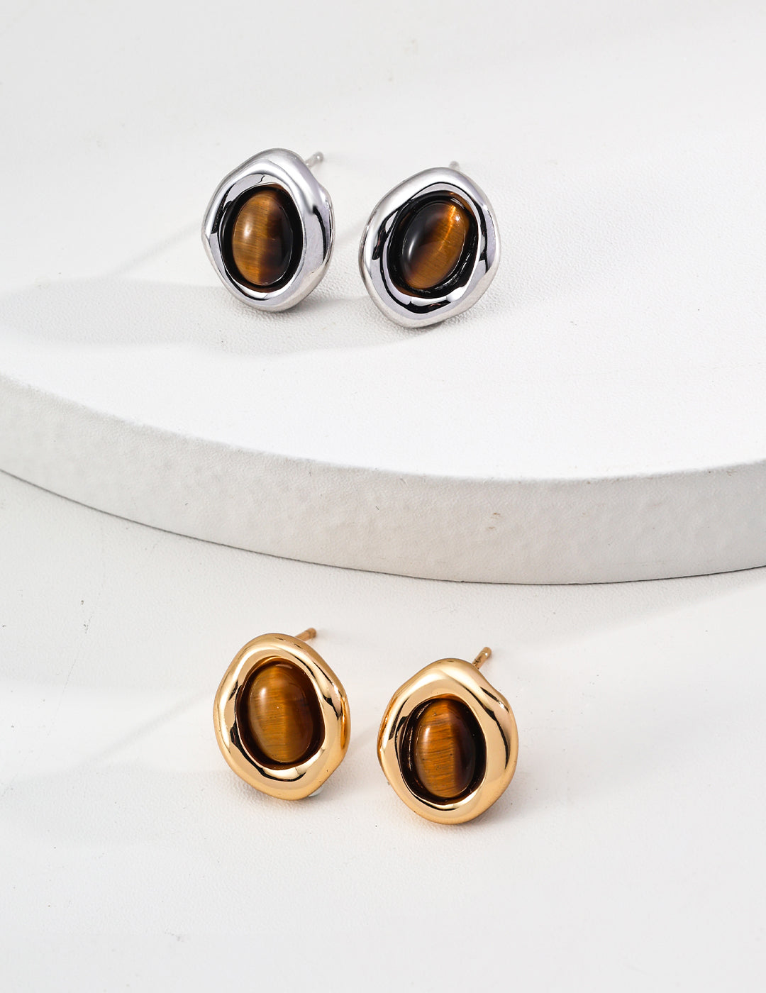 Aegis Tiger Eye Studs