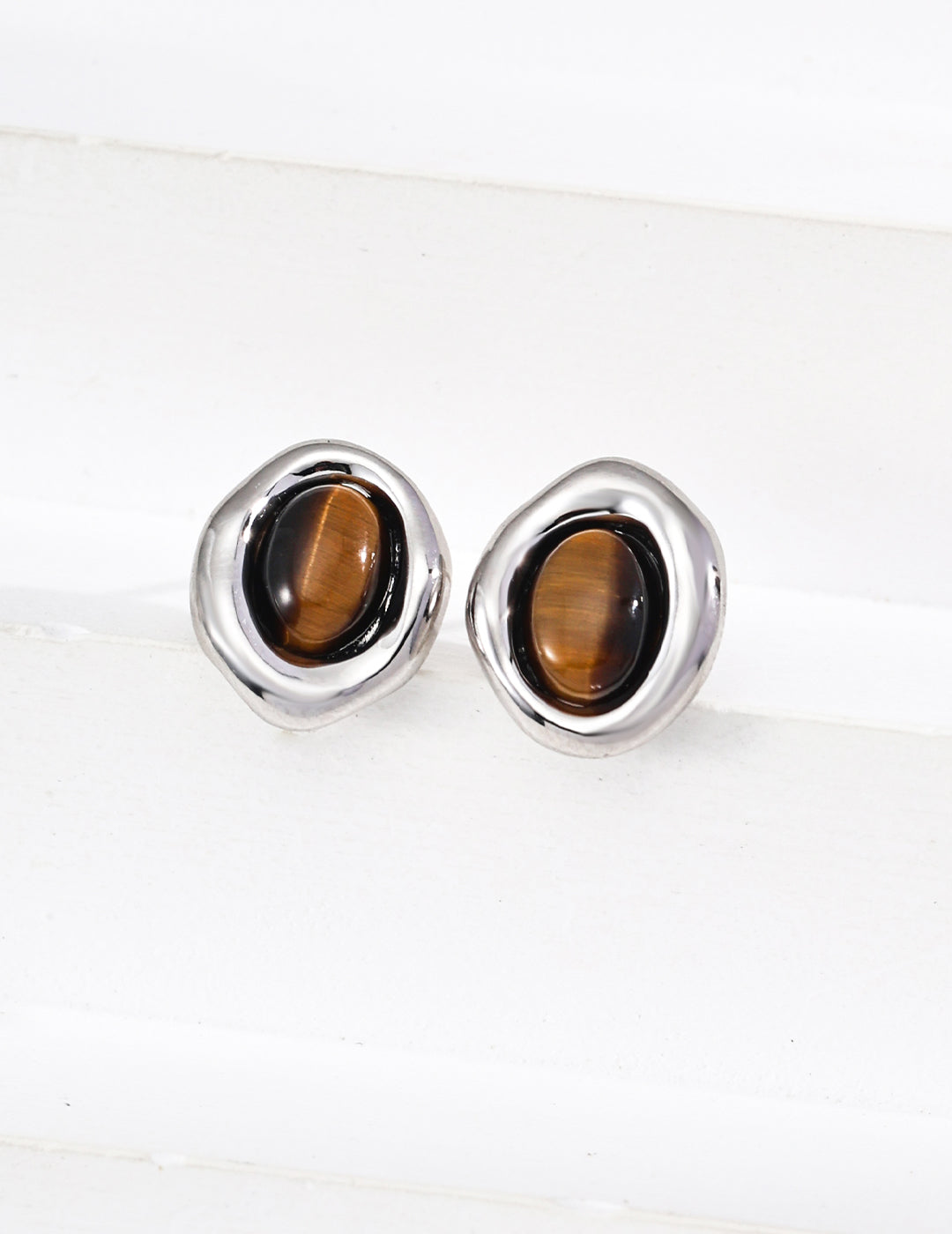 Aegis Tiger Eye Studs