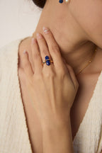 Adjustable Azure Point Ring