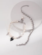 Noir Heart Pearl Bracelet