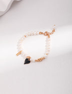 Noir Heart Pearl Bracelet