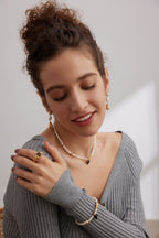 Noir Heart Pearl Bracelet