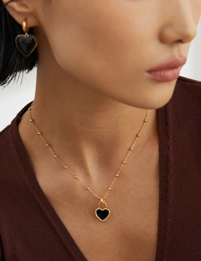 Velour Heart Necklace