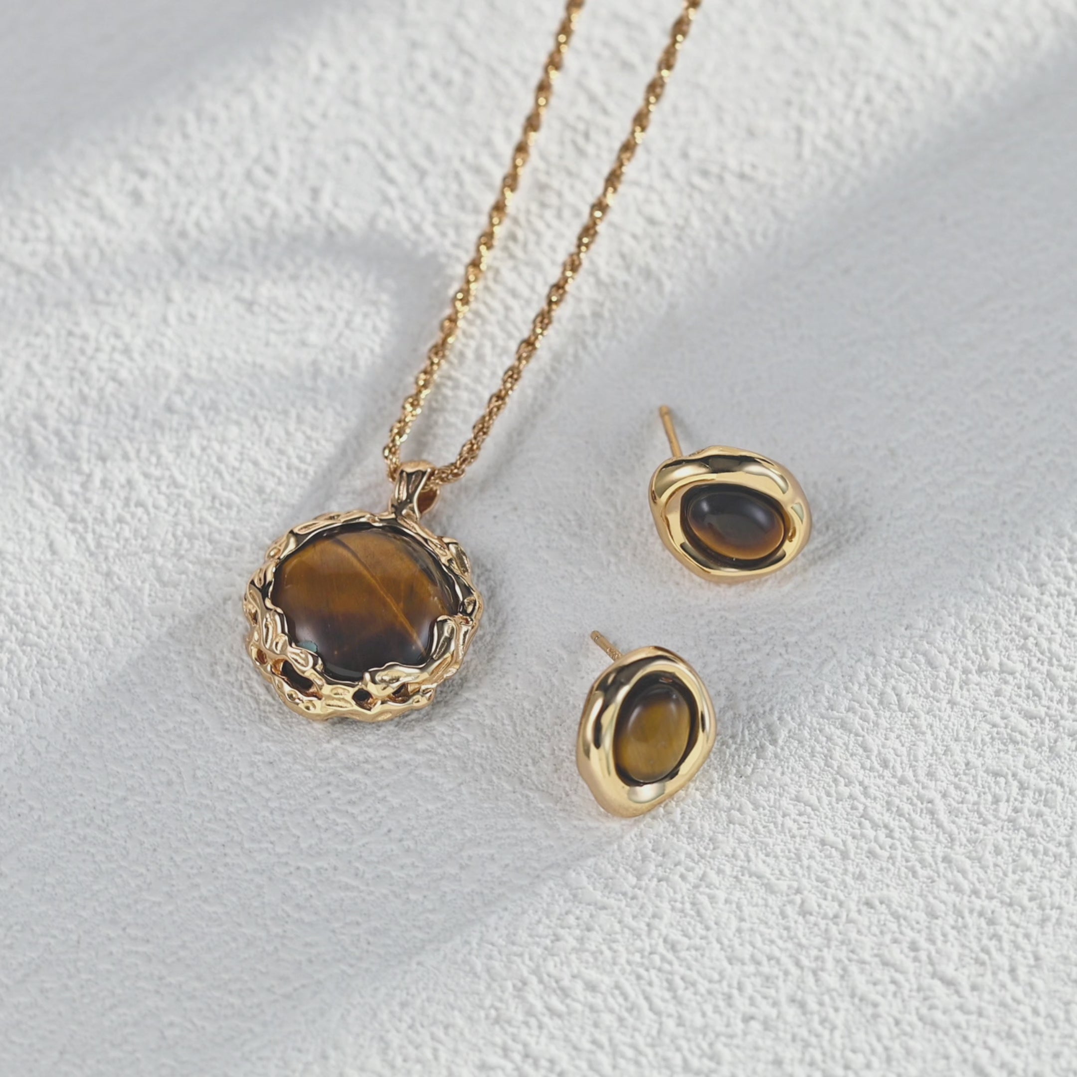 Aegis Tiger Eye Studs